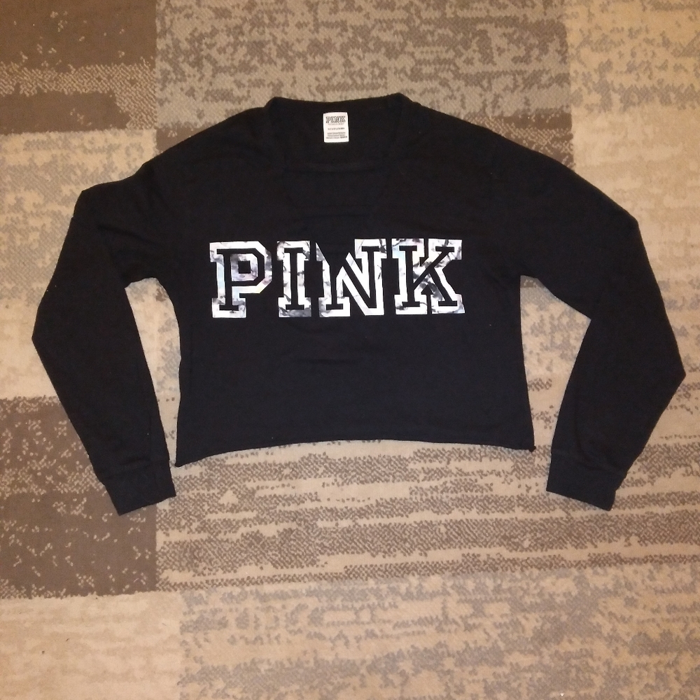 VS Pink crop long sleeve Small